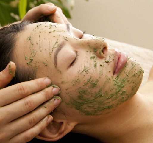 Miki Green Mask long