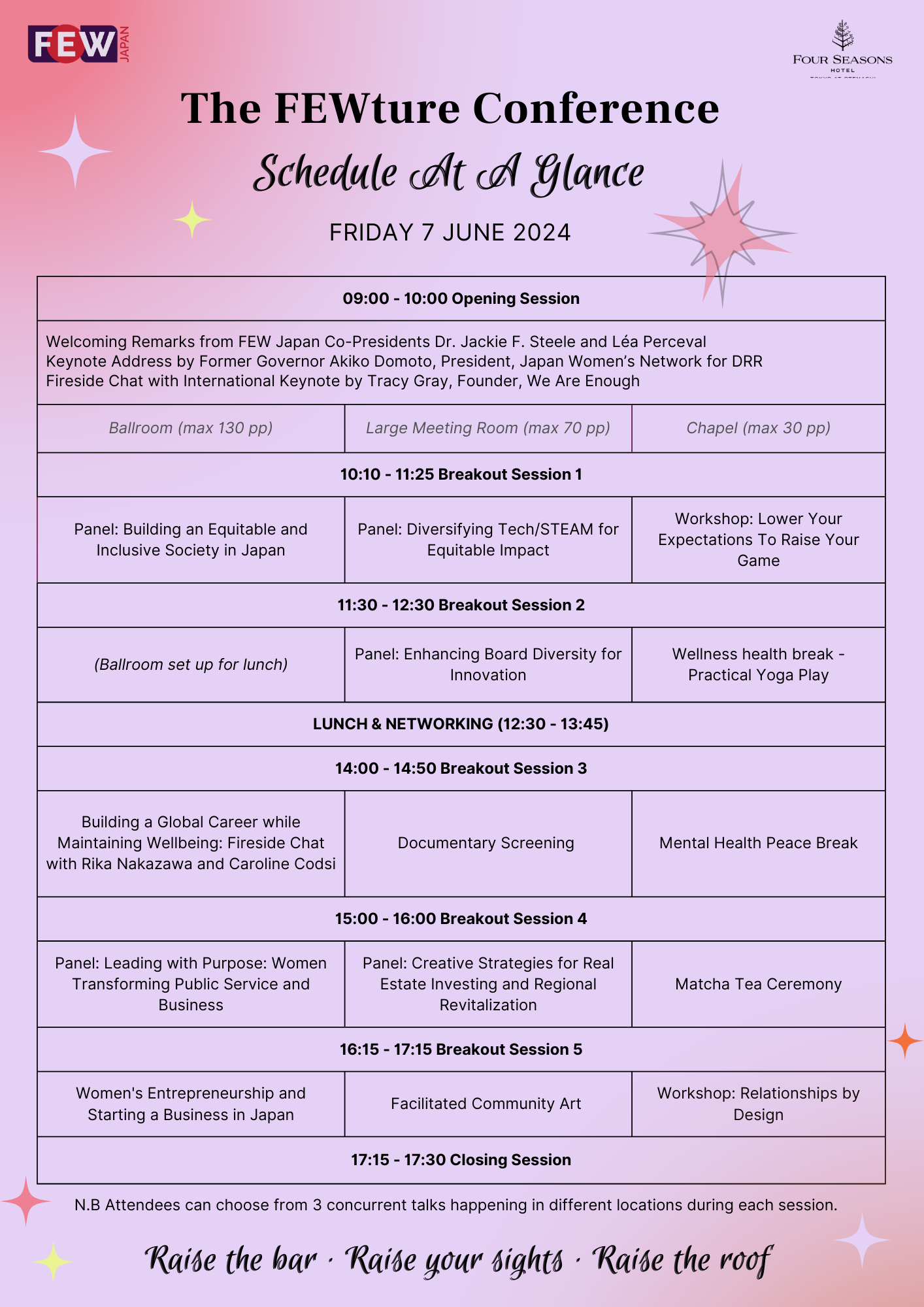 FEWture Conference Schedule