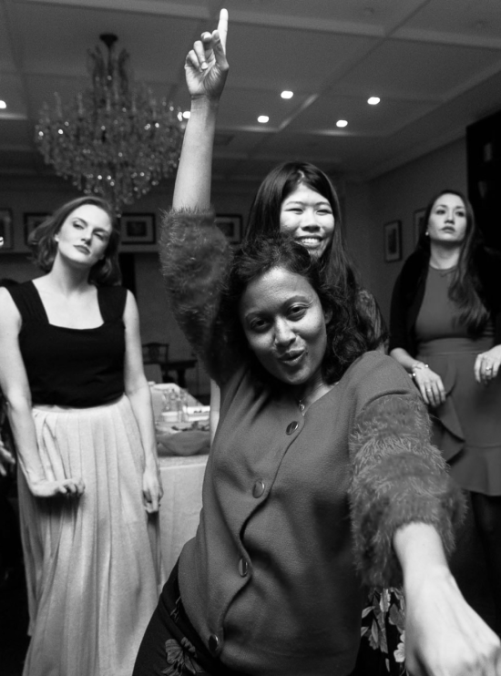 Women dancing at FEW event 2019